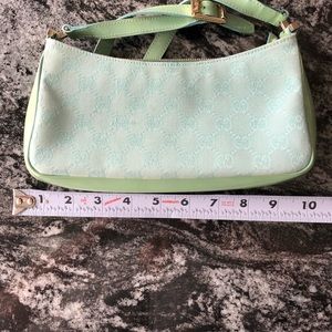 Vintage Gucci monogram bag aqua/mint green